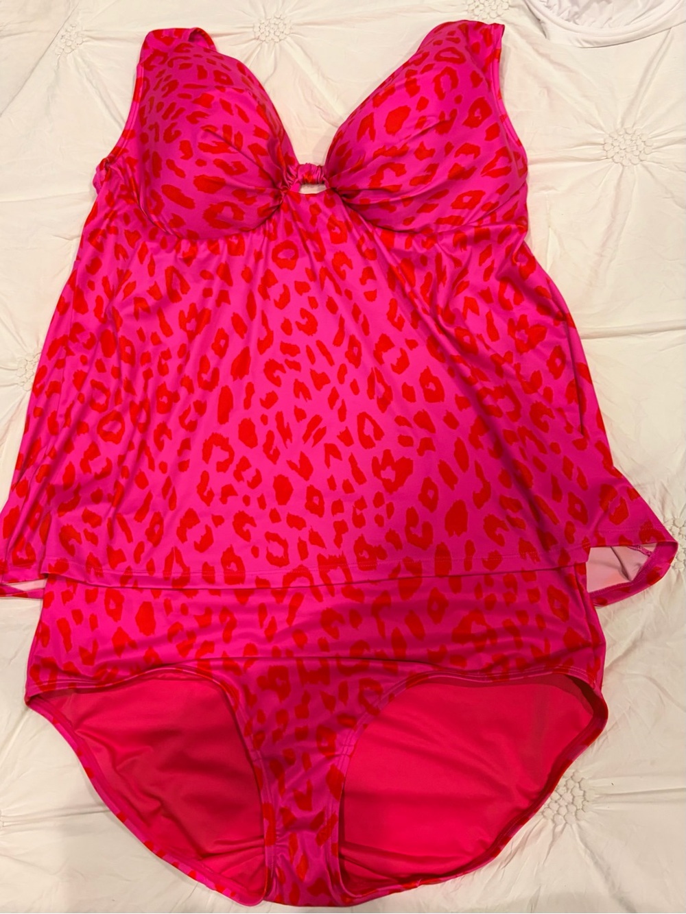 Cacique 40G Underwire Tankini Top and High Waisted Briefs